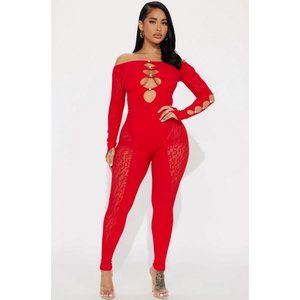Sierra Seamless Leopard Print Off Shoulder Cut Out Mesh Jumpsuit